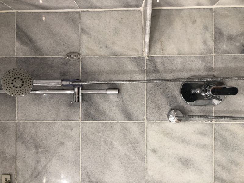Completed Shower with Modern Fixtures